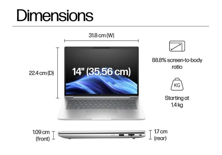 HP EliteBook 6 G1 / 14" / AZERTY!! / 2025 / HP Garantie!!, Computers en Software, Windows Laptops, Nieuw, 14 inch, SSD, 3 tot 4 Ghz