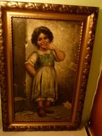 antiek-vintage schilderij ``Zigeunermeisje`` XL, Ophalen