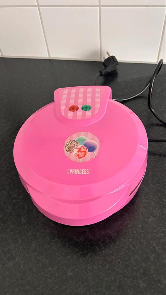 Roze Princess Poffertjesmaker - Zo Goed Als Nieuw!, Witgoed en Apparatuur, Wafelijzers, Zo goed als nieuw, Uitneembare platen