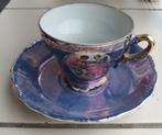 Frans antiek kopje en schotel in paars Versailles Goed Staat, Antiek en Kunst, Antiek | Servies los, Ophalen of Verzenden