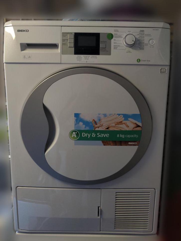 Wasdroger Beko DPU 8360 X, Witgoed en Apparatuur, Wasdrogers, Gebruikt, Condens, Voorlader, 6 tot 8 kg, Minder dan 85 cm, Anti-kreukfase