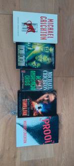 Micheal Crichton thriller leesboeken. Sphere, Timeline, Proo, Ophalen of Verzenden