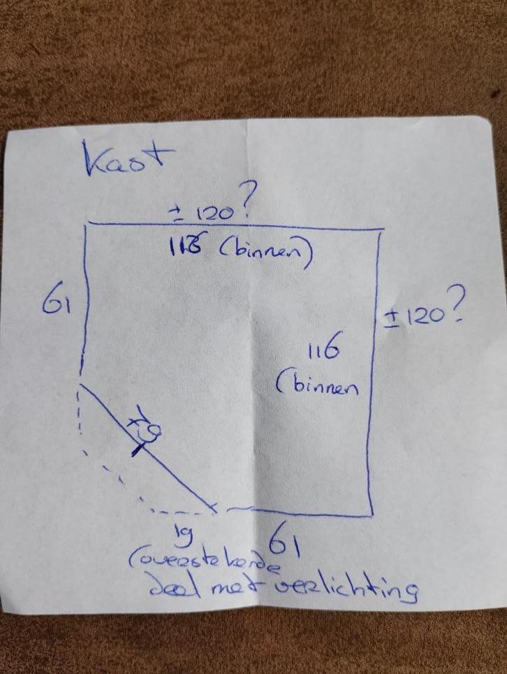 Kledingkast, Huis en Inrichting, Kasten | Kledingkasten, Gebruikt, 200 cm of meer, 150 tot 200 cm, 50 tot 75 cm, Met deur(en)