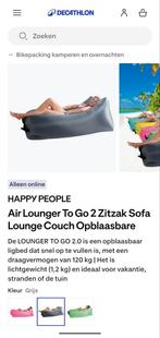 Ligzak, air lounger, grijs, Huis en Inrichting, Zitzakken, Ophalen of Verzenden, Nieuw