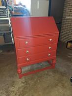Vintage Secretaire Bureau - Rood, Huis en Inrichting, Ophalen, Gebruikt, Vintage, 50 tot 100 cm