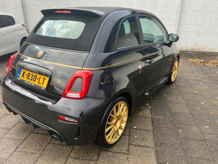 Fiat 500 1.4 121KW Abarth 2021 Zwart, Auto's, Fiat, Particulier, 500C, ABS, Airbags, Android Auto, Apple Carplay, Bluetooth, Boordcomputer