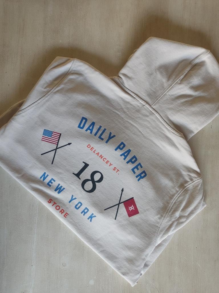 Daily Paper Hoody - Maat L - Beige - Schoon - Goede Staat, Ophalen of Verzenden, Gedragen, Beige