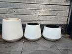 Intratuin bloempotten Heos wit, Tuin en Terras, Bloempotten, Ophalen, Rond, Kunststof, Minder dan 25 cm