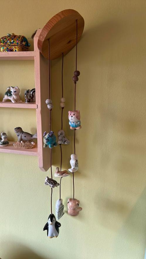 Handgemaakte mobiel met keramiek figuren & matroesjka’s, Kinderen en Baby's, Kinderkamer | Inrichting en Decoratie, Gebruikt, Overige typen