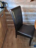 Set Eetkamerstoelen ik denk leer maar, Huis en Inrichting, Stoelen, Gebruikt, Bruin, Leer, Ophalen of Verzenden