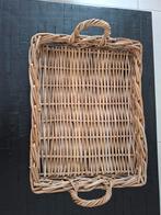 Houten/Rieten Dienblad, Schaal, Ophalen of Verzenden, Zo goed als nieuw, Rechthoekig