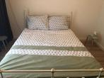 Stalen/ metalen bed wit inc. Lattenbodem +matras 140x200 cm, Huis en Inrichting, Slaapkamer | Bedden, Ophalen, Gebruikt, Eenpersoons