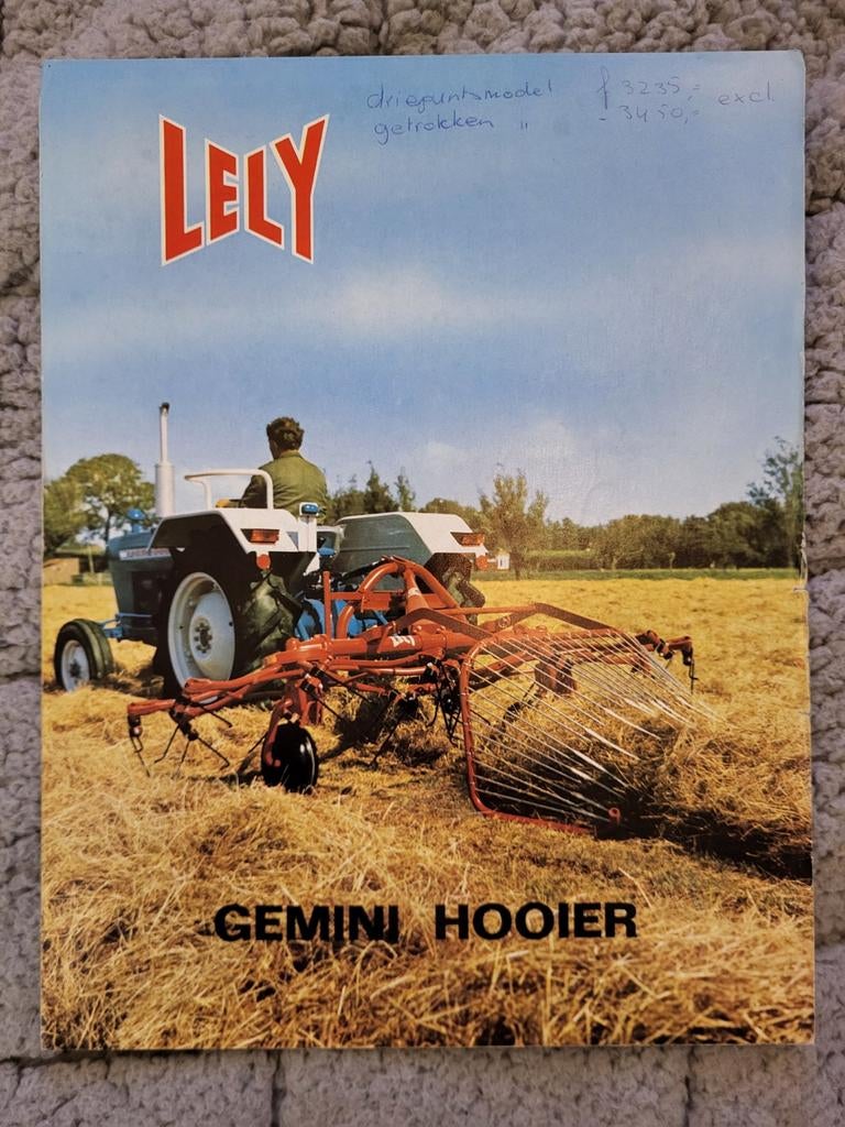 Tractor folder Lely GEMINI hooier, Ophalen of Verzenden, Zo goed als nieuw