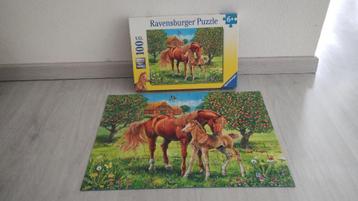 Ravensburger Puzzel XXL 100st Paarden in de wei beschikbaar voor biedingen