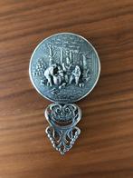 MVerzilverde handspiegel van Hans Jensen Denemarken 11 cm in, Ophalen of Verzenden