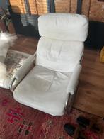 Fauteuil Jan des Bouvrie,incl voetenbankje, Ophalen, Zo goed als nieuw, 50 tot 75 cm, Leer