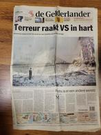 De Gelderlander - 12 September 2001 - 9/11, Ophalen of Verzenden, 1980 tot heden, Nederland, Krant