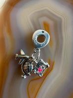 Pandora Reisbedel - Vliegtuig, Globe & Koffer, Verzenden, Pandora, Zo goed als nieuw, 1 bedel