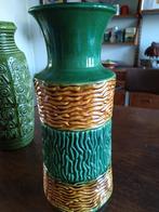 West Germany Vaas Groen/Geel - 40 cm, Antiek en Kunst, Antiek | Vazen, Ophalen of Verzenden