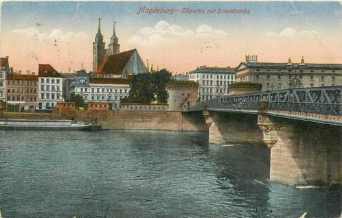 (381-329-033) Magdeburg Elbpartie mit Strombrucke, Verzamelen, Ansichtkaarten | Buitenland, Duitsland, Verzenden