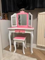 Leuke meisjes kaptafel met spiegel en krukje, Ophalen, Gebruikt