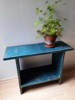 Oude houten bijzettafel, krukje, plantentafel, Huis en Inrichting, Tafels | Sidetables, Ophalen, Gebruikt, 50 tot 100 cm, Kersenhout