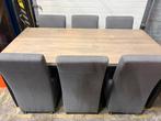 Mooie eettafel met 6 stoelen, Huis en Inrichting, Zo goed als nieuw, Vijf personen of meer, 150 tot 200 cm, Rechthoekig