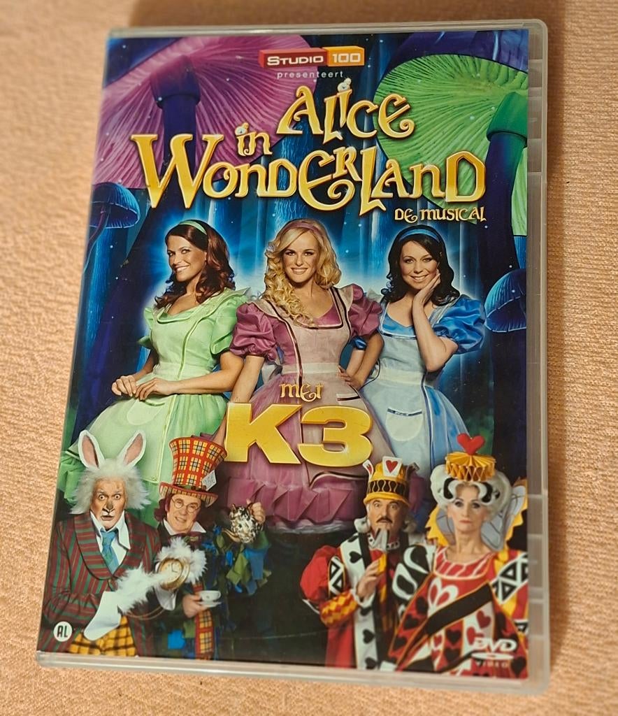 K3 Alice in Wonderland dvd, Alle leeftijden, Ophalen of Verzenden, Zo goed als nieuw, Film