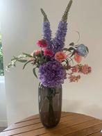 Vaas met kunstboeket kunstbloemen, Ophalen of Verzenden, Zo goed als nieuw