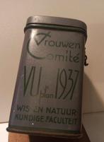 Vroeg (1937) collectebusje vrije universiteit, Ophalen of Verzenden, Zo goed als nieuw, Metaal of Blik, Overige thema's