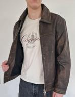 Jack & Jones gloednieuwe leren jas (100% geitenleer, maat S), Kleding | Heren, Jassen | Zomer, Bruin, Nieuw, Ophalen of Verzenden