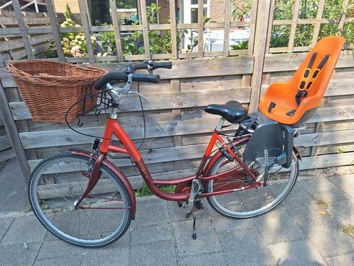 Mama fiets met kinderzitje en lage instap, Fietsen en Brommers, Fietsen | Dames | Damesfietsen, Gebruikt, Overige merken, (Extra) lage instap