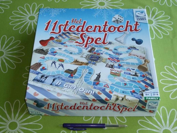 Het Elfstedentocht spel, Hobby en Vrije tijd, Gezelschapsspellen | Bordspellen, Gebruikt, Een of twee spelers, Drie of vier spelers