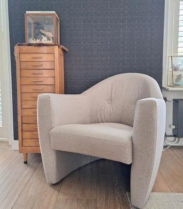 Dutch design Leolux Carabita fauteuil, zandkleurige wolvilt  beschikbaar voor biedingen