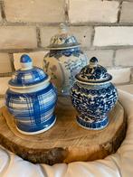Super leuke potjes vaasje gember blau/wit, Ophalen of Verzenden, Overige stijlen