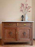 Antiek dressoir / commode marmer blad, Ophalen, Zo goed als nieuw, 25 tot 50 cm