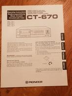 HANDLEIDING PIONEER CT-670 / ENGLISCH-DEUTSCH-FRANS-ITALIANO, Ophalen of Verzenden, Zo goed als nieuw