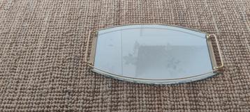 Oud dienblad spiegelglas beschikbaar voor biedingen