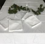 Tafelkleed/servetten/initialen/Frans linnengoed/kerst, Antiek en Kunst, Antiek | Kleden en Textiel, Ophalen of Verzenden