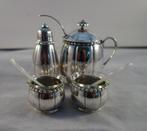 Art Deco Zilveren 4-Delig Specerijen Set - Z1013, Ophalen of Verzenden, Zilver