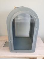 Grijze lantaarn woonaccessoires glas licht industriële, Ophalen, Gebruikt, Grijs, Overige materialen