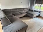 Mooie ruime grijse velvet bank, Huis en Inrichting, Banken | Complete zithoeken, Ophalen, Gebruikt