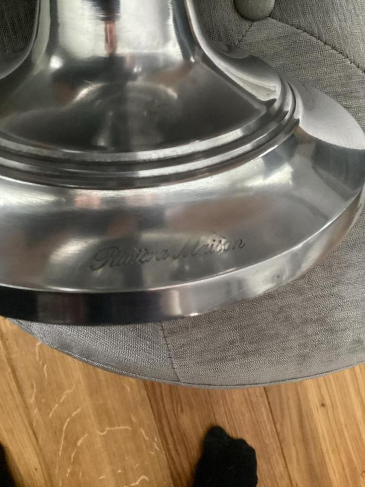 Riviera Maison Serveerschaal, Huis en Inrichting, Woonaccessoires | Dienbladen, Zo goed als nieuw, Metaal, Rond, Ophalen of Verzenden