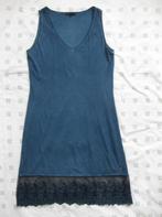 Didi blauwe petrol jurk met kant, slipdress maat M V-hals, Kleding | Dames, Blauw, Maat 38/40 (M), Didi, Zo goed als nieuw