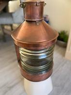 Koperen Scheepslamp Jaren 50, Huis en Inrichting, Lampen | Hanglampen, Ophalen of Verzenden, Gebruikt, Metaal, Minder dan 50 cm