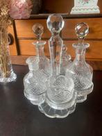 Antiek kristallen menage, Antiek en Kunst, Antiek | Glas en Kristal, Ophalen of Verzenden