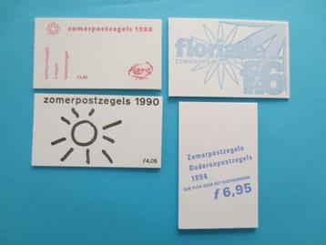 Vier postzegelboekjes Zomerpostzegels / Ouderenzegels beschikbaar voor biedingen