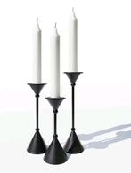 Vintage kandelaars Diabolo zwart (ook in groen en bordeaux ), Huis en Inrichting, Woonaccessoires | Kandelaars en Kaarsen, Overige materialen