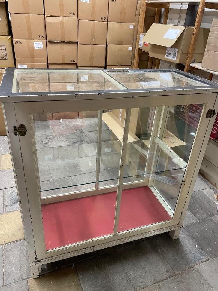 Vitrine kast, Huis en Inrichting, Kasten | Vitrinekasten, Gebruikt, 150 tot 200 cm, 100 tot 150 cm, 25 tot 50 cm, Glas, Ophalen