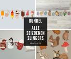 DIY slingers: Lente, zomer, herfst, winter slinger printable, Verzenden, Nieuw, Wanddecoratie